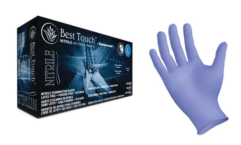 Best Touch Nitrile with Aloe (200 gloves/box) Sold by the case