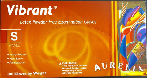 Aurelia Vibrant Powder Free Latex Examination Gloves
