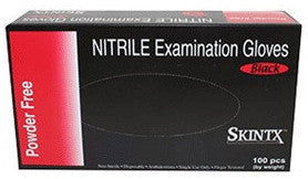Skintx Black Nitrile exam gloves